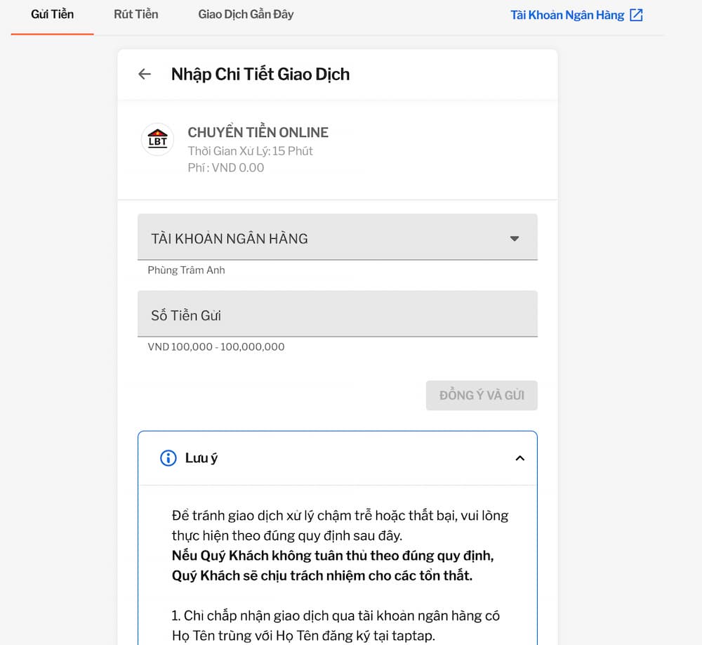 Chuyển khoản ngân hàng online cần điền đúng nội dung